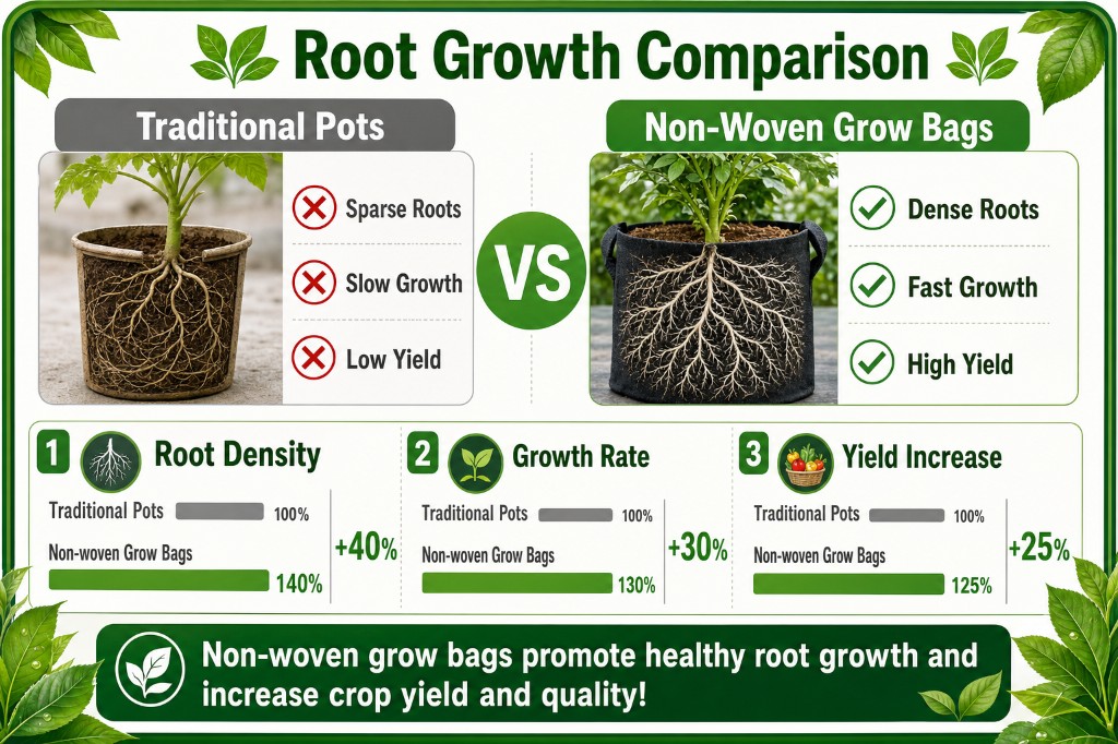 Root density and yield performance comparison