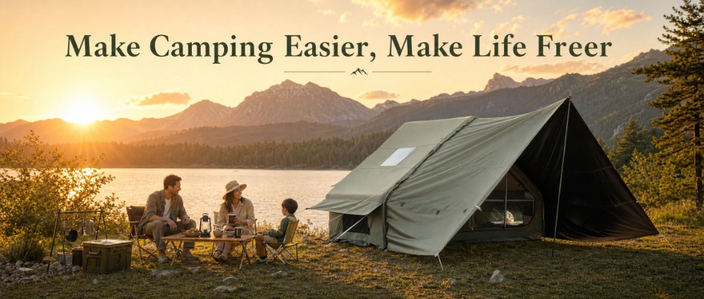 Aufblasbares TC-Baumwoll-Campingzelt, 300 x 420 x 210 cm, 1–4 Personen, 35 kg, erweiterte Markise