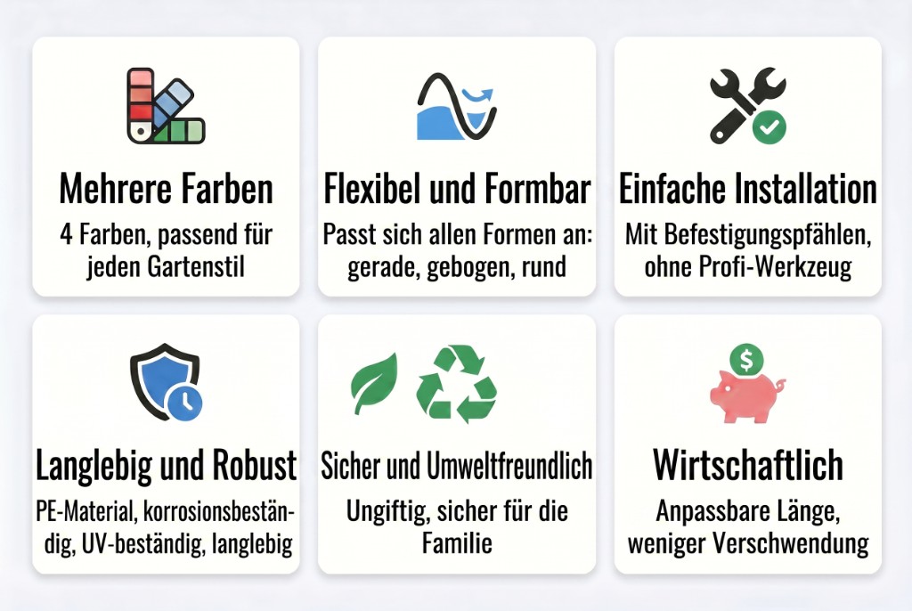 Six core product features grid