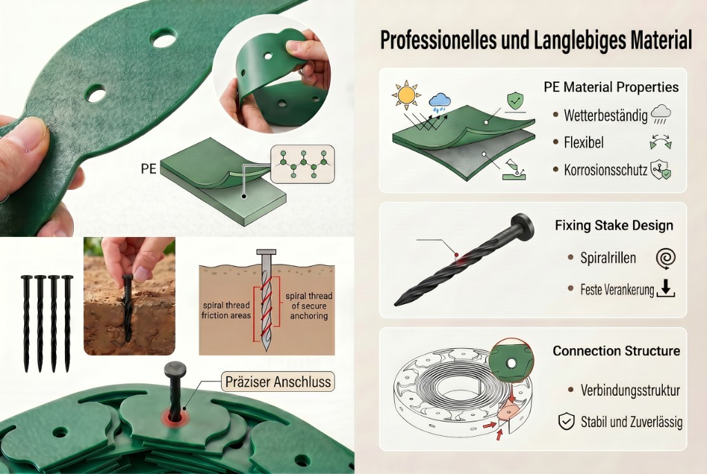 Four step no-dig landscape edging installation guide
