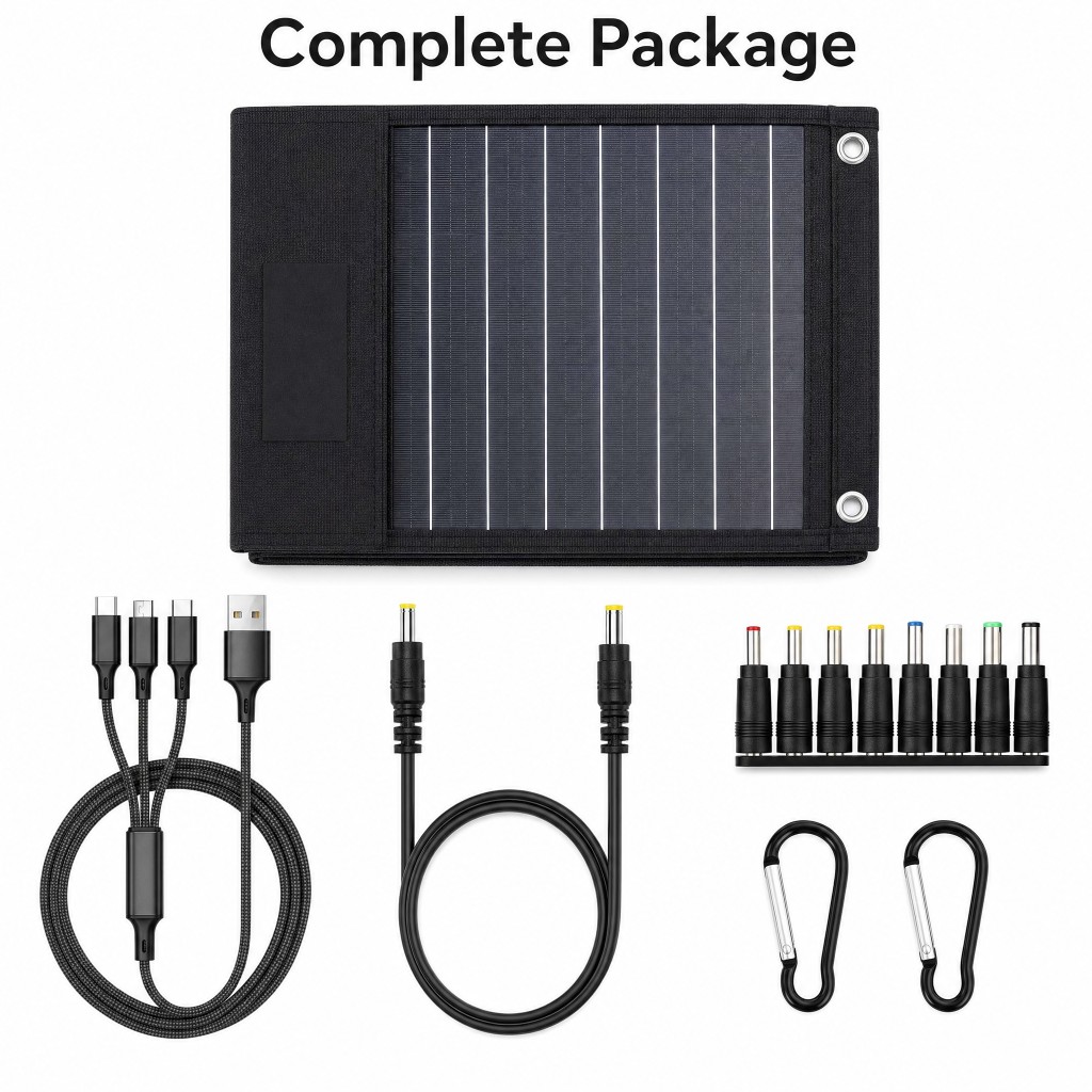 Contenu colis chargeur solaire pliable 40 W en gros